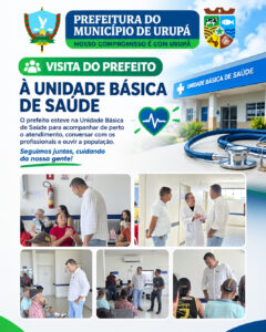 Saúde de perto! O prefeito Ezequiel Saldanha visitou nossa UBS para ver como anda o atendimento e ouvir diretamente quem mais precisa: vocês, o povo de Urupá